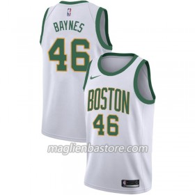 Maglia NBA Boston Celtics Aron Baynes 46 2018-19 Nike City Edition Bianco Swingman - Uomo